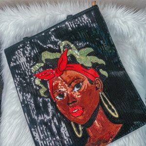 Black Sequins Tote